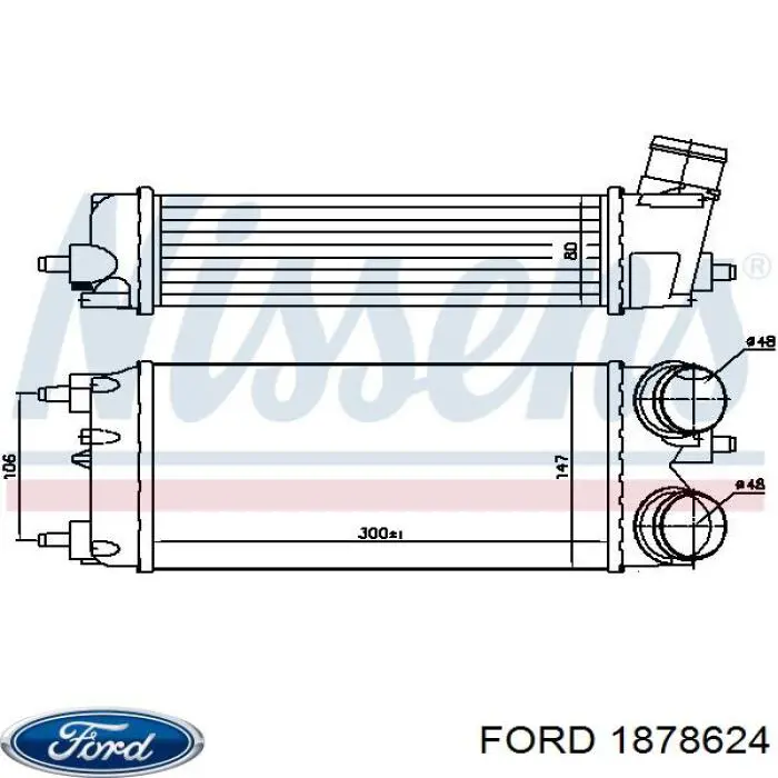 1878624 Ford Chłodnica intercoolera