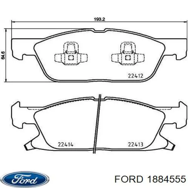1884555 Ford Klocki hamulcowe przednie tarczowe