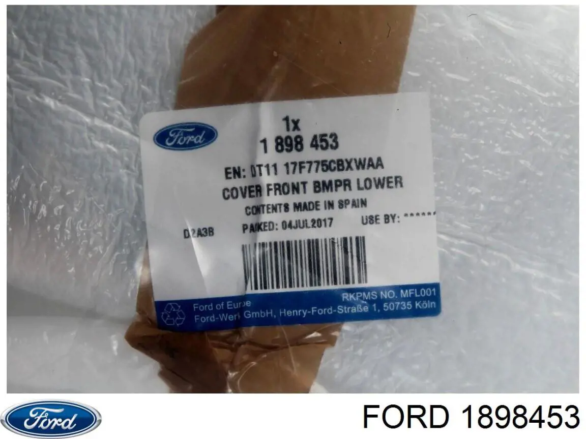1898453 Ford Zderzak przedni