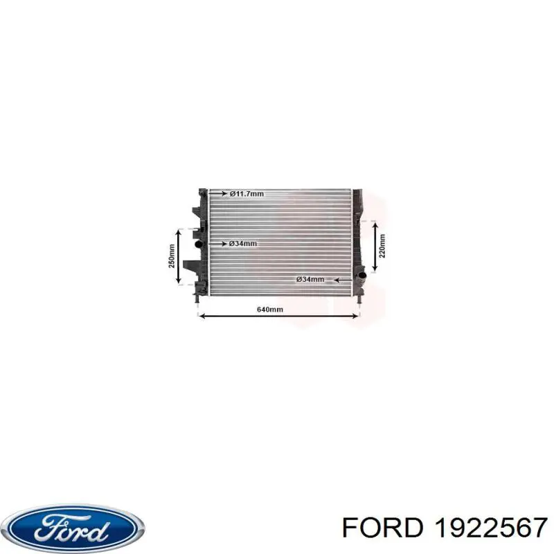Do koszyka 1922567 Ford Chłodnica silnika
