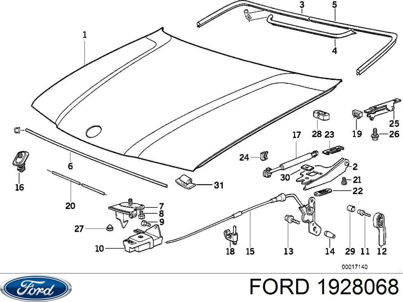 1879661 Ford Drzwi przednie lewe