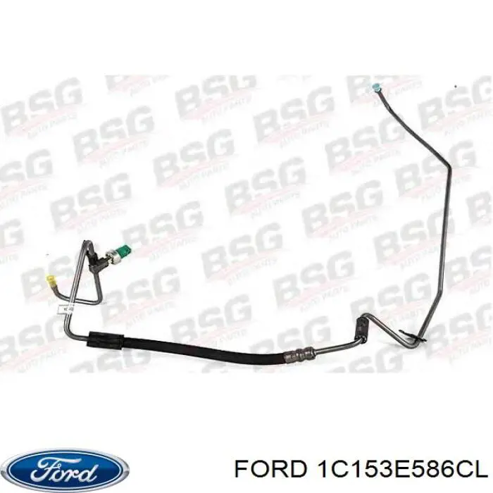 Przewód hydraulicznego układu wspomagania wysokiego ciśnienia, od pompy do maglownicy (mechanizmu) Ford 1C153E586CL cena, od 55,45 USD