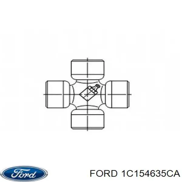 1C154635CA Ford Krzyżak wału Cardana tylnego