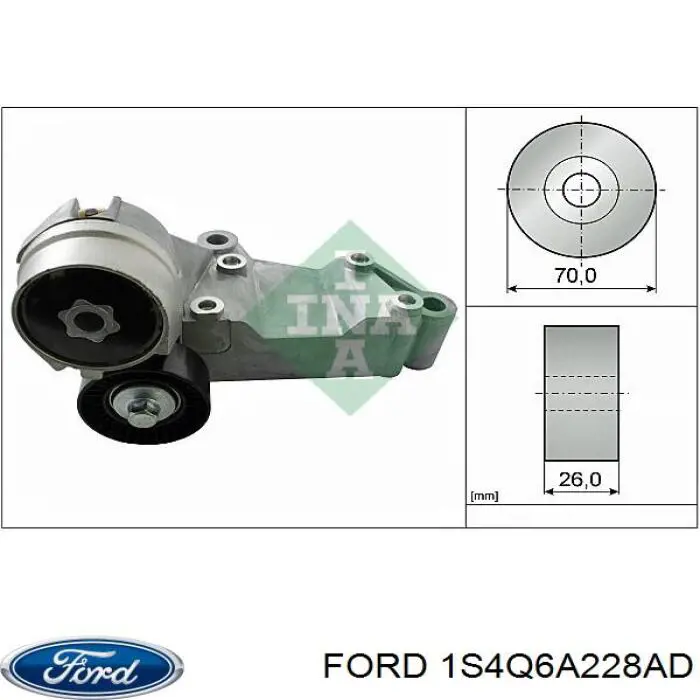 Napinacz paska napędowego 1S4Q6A228AD Ford