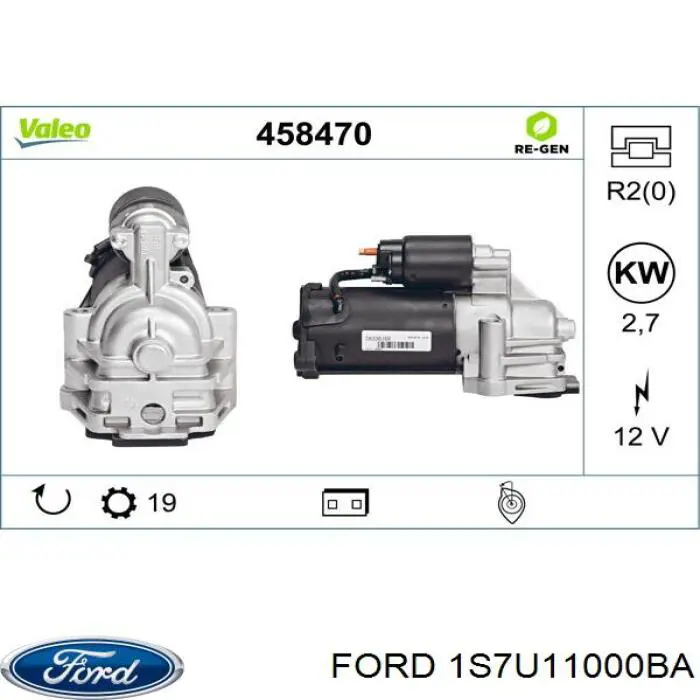 1S7U11000BA Ford Rozrusznik
