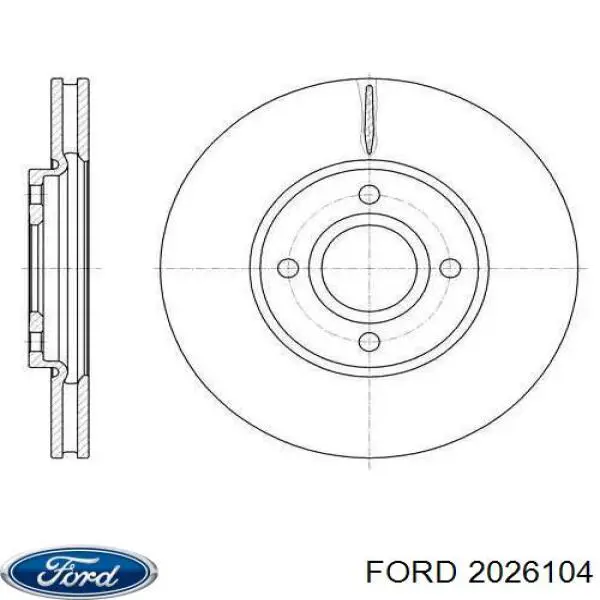 2026104 Ford Tarcza hamulcowa przednia