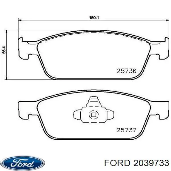 Klocki hamulcowe przednie tarczowe Ford 2039733 cena, od 28,06 USD