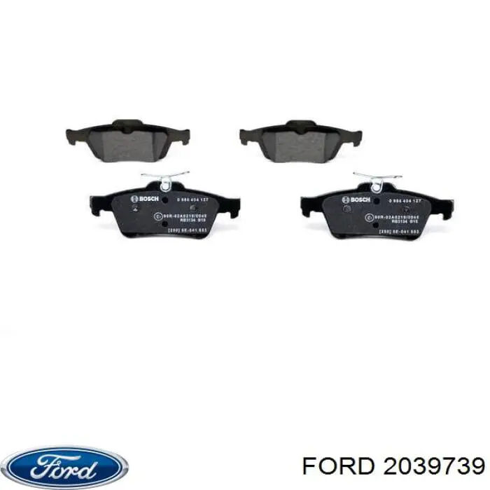 Do koszyka 2039739 Ford Okładziny (klocki) do hamulców tarczowych tylne