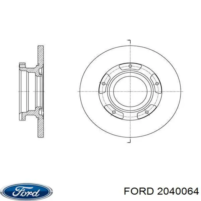 2040064 Ford Tarcza hamulcowa tylna