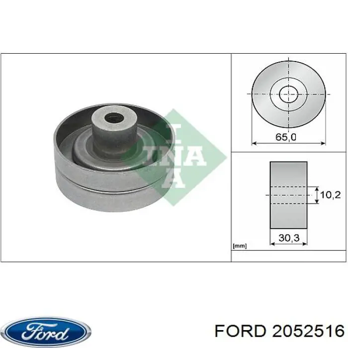 2052516 Ford Rolka prowadząca, kierunkowa paska napędowego