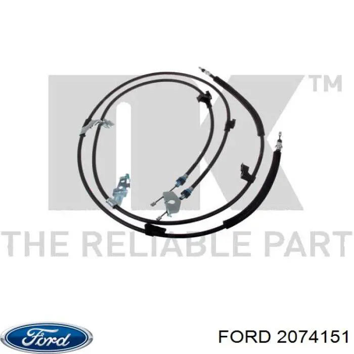 Do koszyka 2074151 Ford Linka hamulca ręcznego tylna prawa/lewa