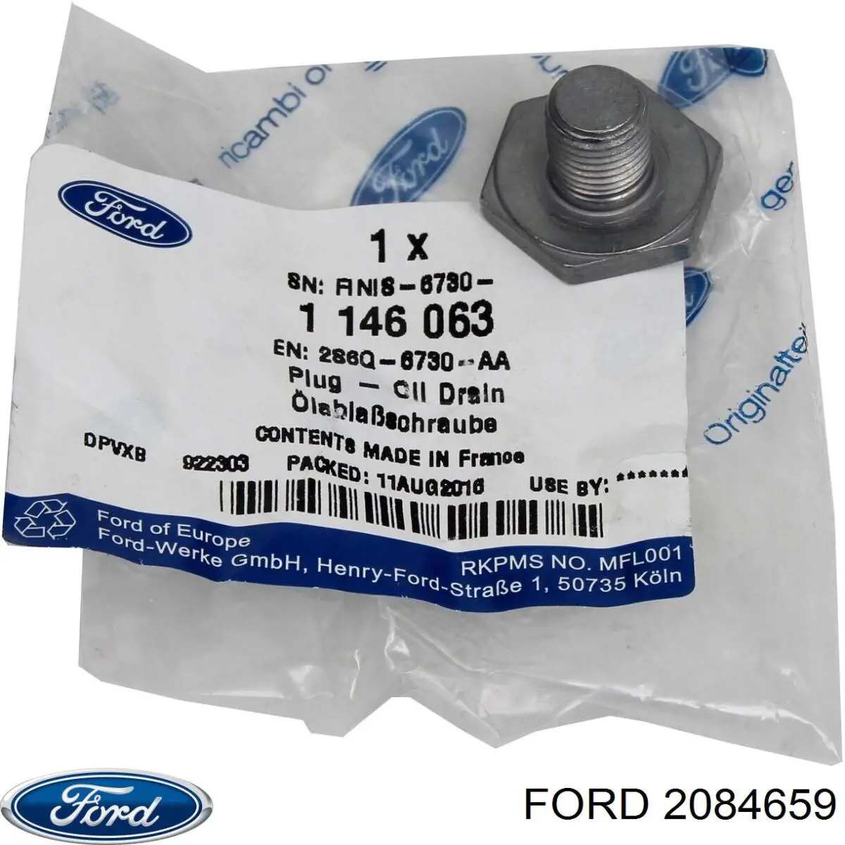 Do koszyka 2084659 Ford Korek miski olejowej silnika