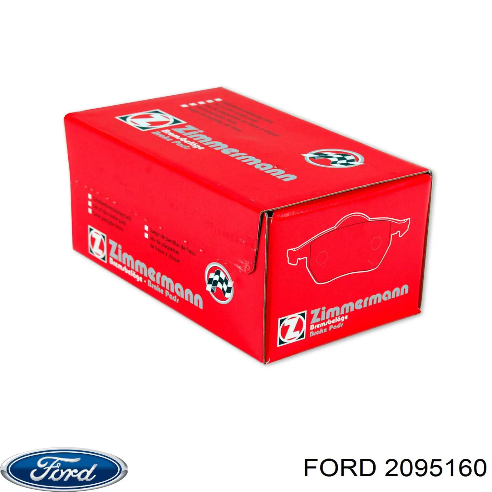 Klocki hamulcowe przednie tarczowe Ford 2095160 cena, od 30,19 USD