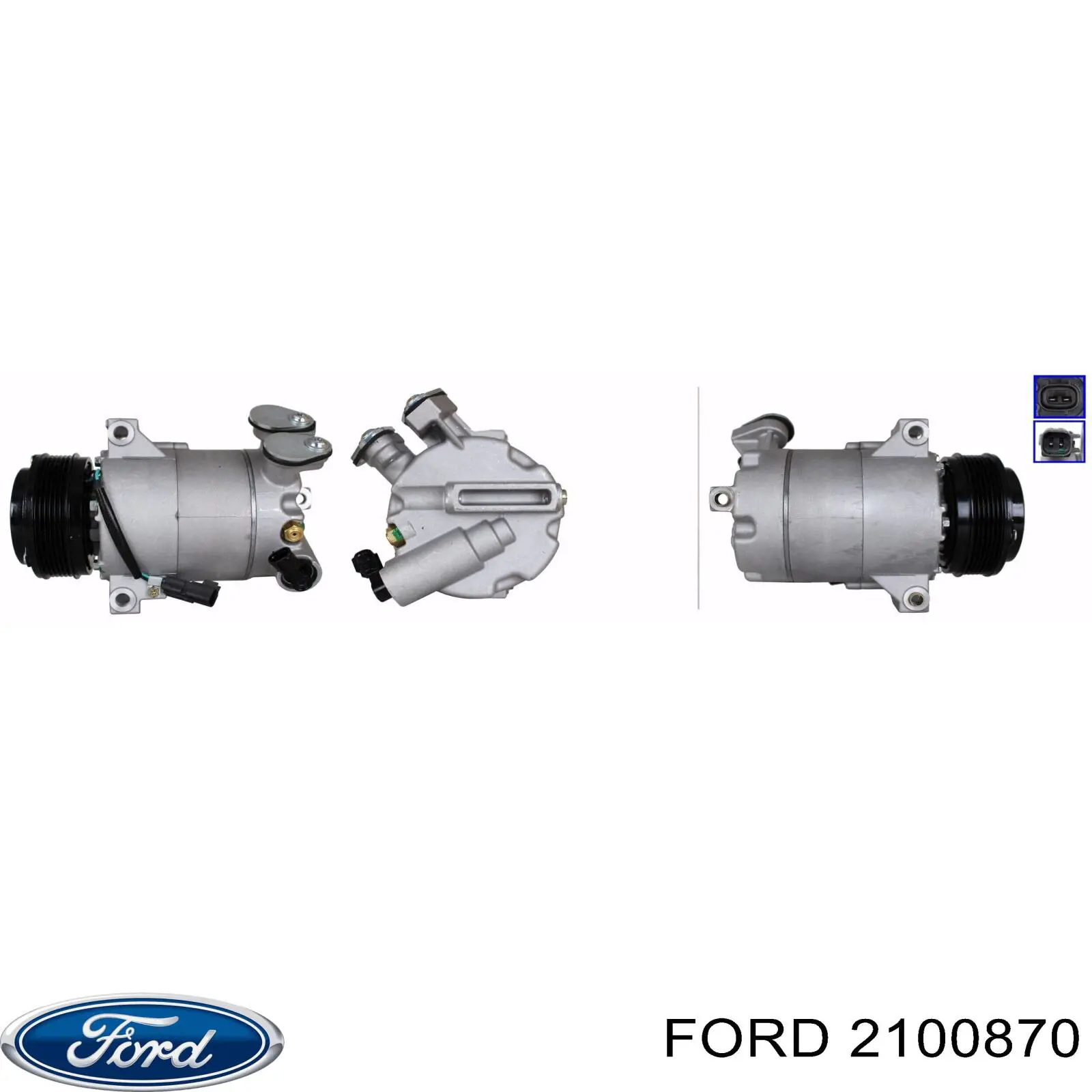 Sprężarka klimatyzacji Ford 2100870 cena, od 187,28 USD