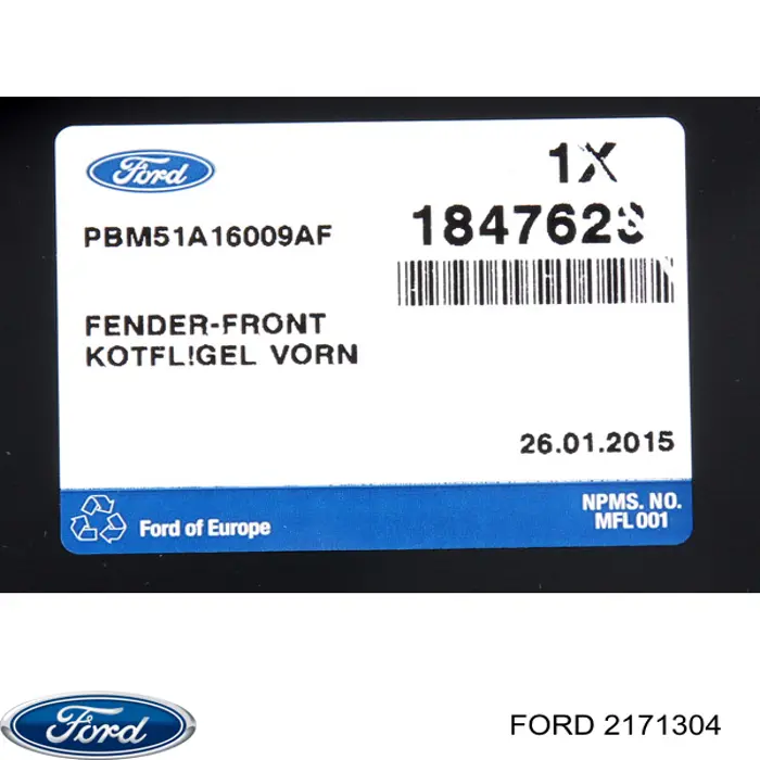 2171304 Ford Błotnik przedni lewy