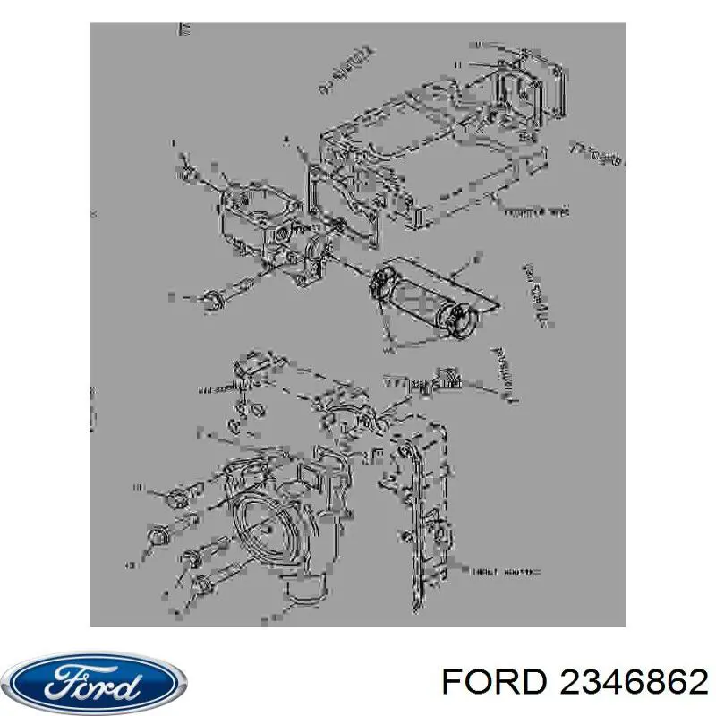 2346862 Ford Zaślepka haku holowniczego zderzaka przednia
