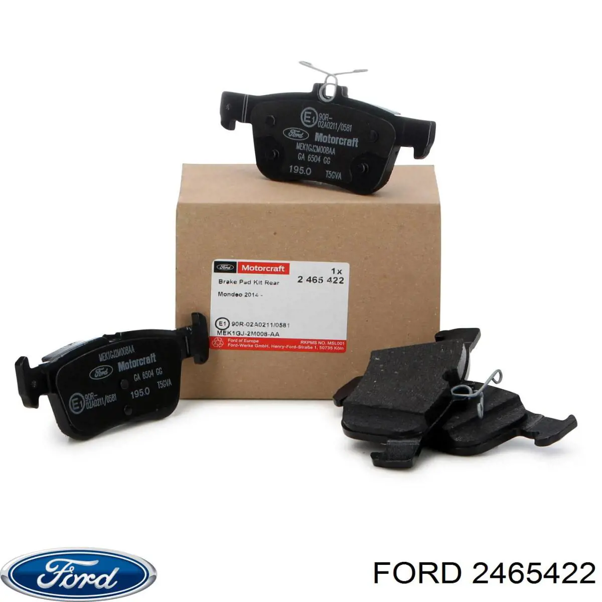 2465422 Ford Okładziny (klocki) do hamulców tarczowych tylne