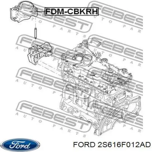 2S616F012AD Ford Poduszka (podpora) silnika prawa