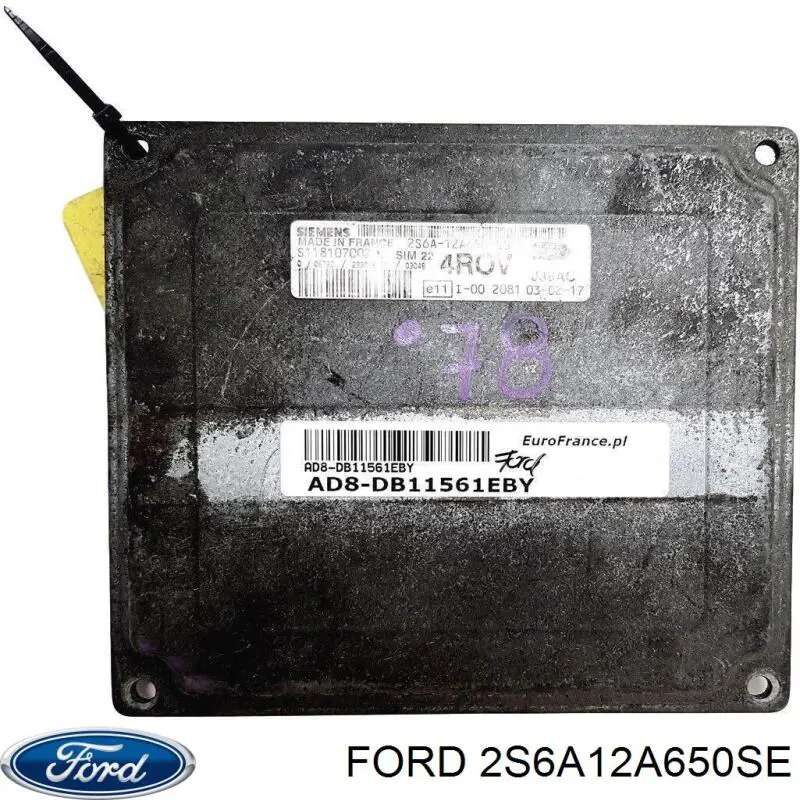 Do koszyka 2S6A12A650SE Ford Sterownik silnika