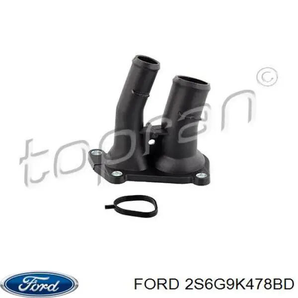 2S6G9K478BD Ford Obudowa termostatu