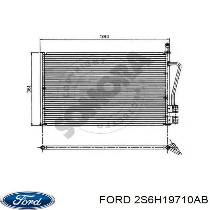 Do koszyka 2S6H19710AB Ford Chłodnica klimatyzacji