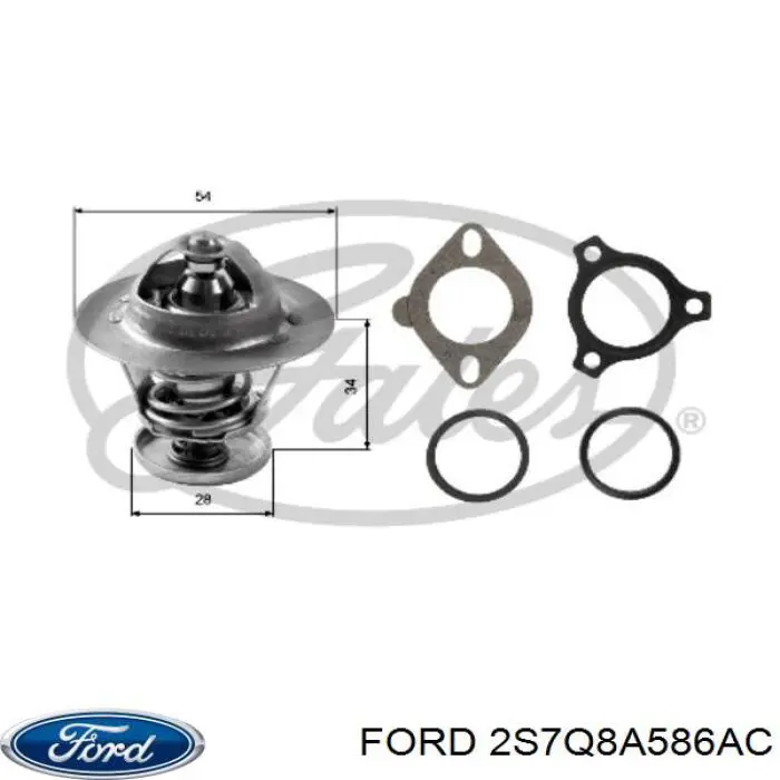 2S7Q8A586AC Ford obudowa termostatu