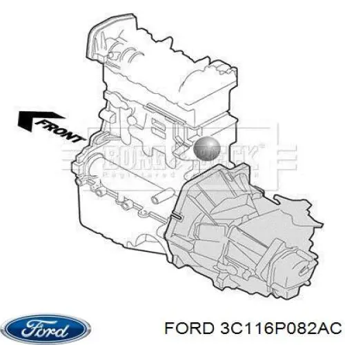 Do koszyka 3C116P082AC Ford Poduszka (podpora skrzyni biegów)