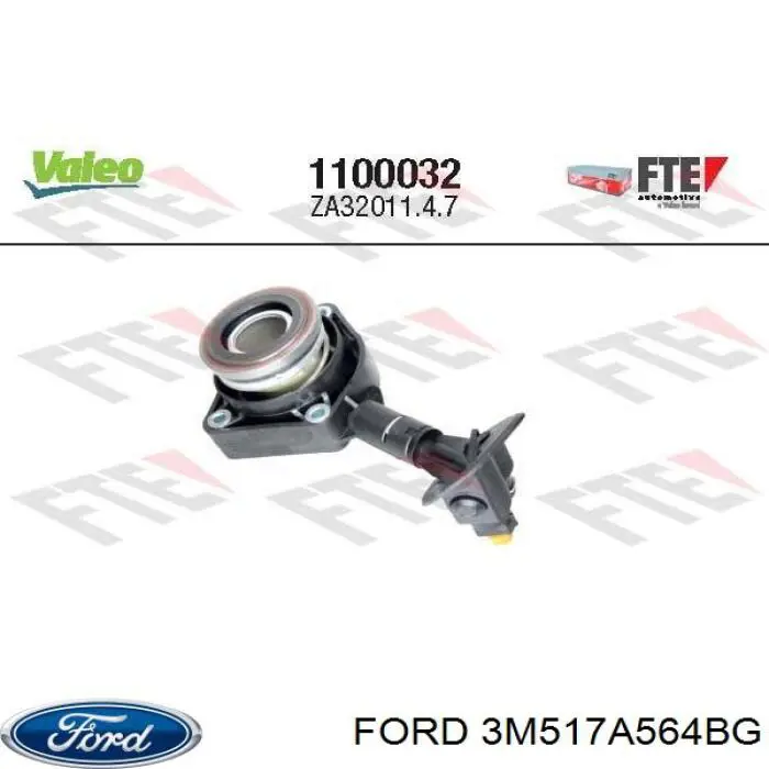 Cylinder roboczy sprzęgła (wysprzęglik) w komplecie z łożyskiem wyciskowym Ford 3M517A564BG cena, od 52,47 USD