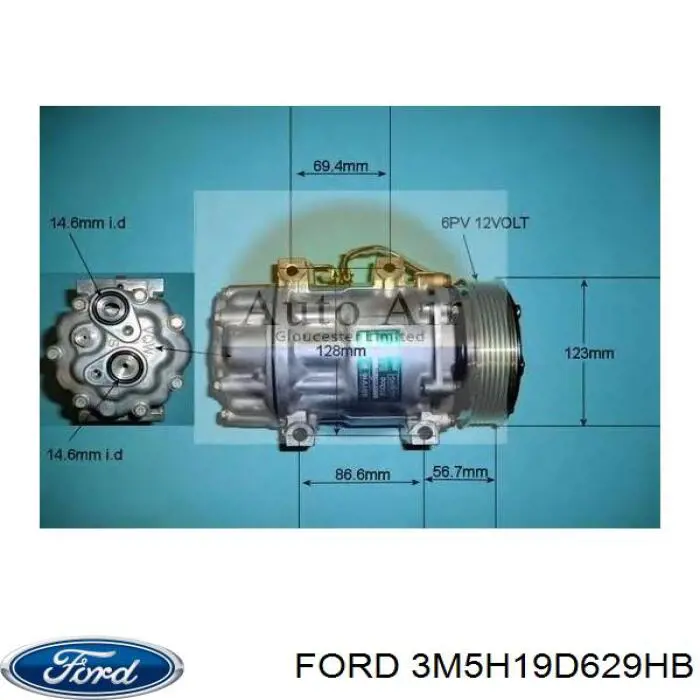 3M5H19D629HB Ford sprężarka klimatyzacji