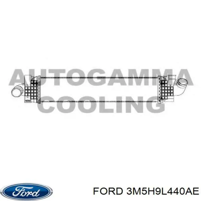 Chłodnica intercoolera Ford 3M5H9L440AE cena, od 66,66 USD