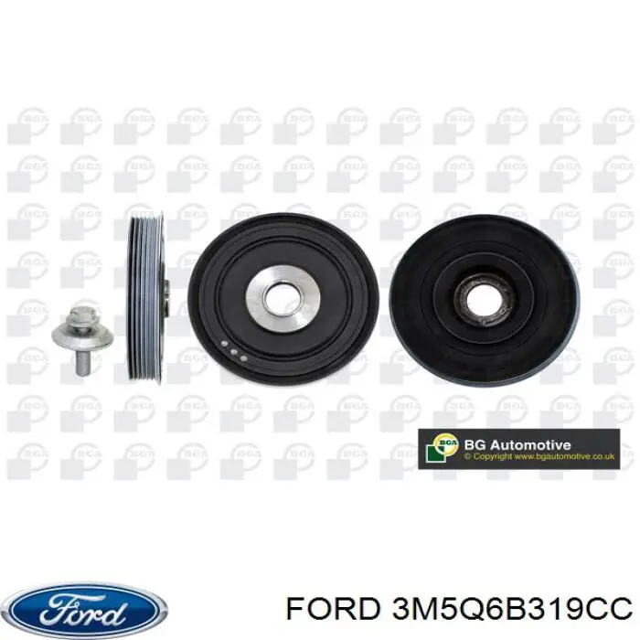 Do koszyka 3M5Q6B319CC Ford Koło pasowe wału korbowego