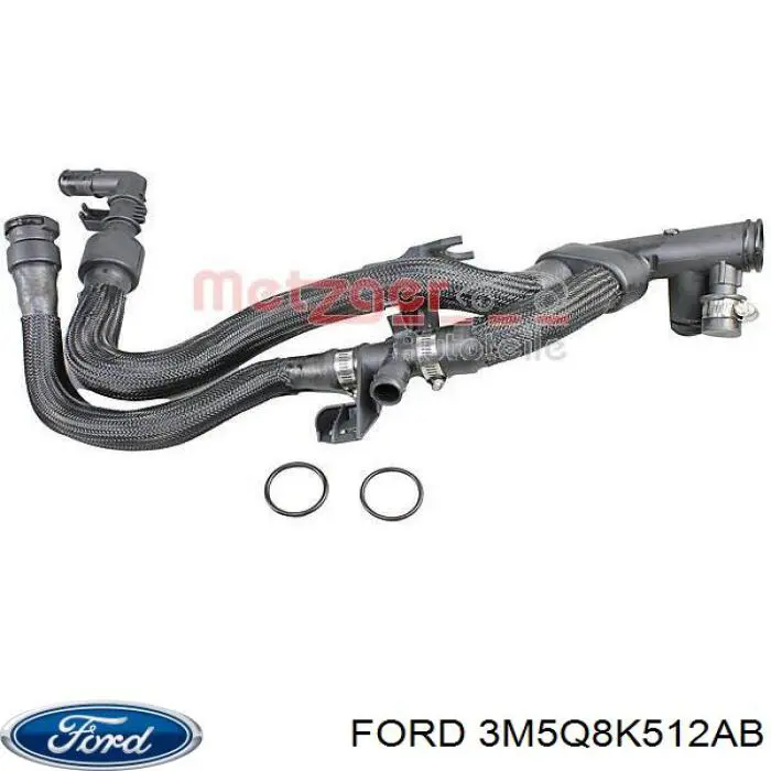 Do koszyka 3M5Q8K512AB Ford Przewód (króciec) pompy wodnej odbiorczy