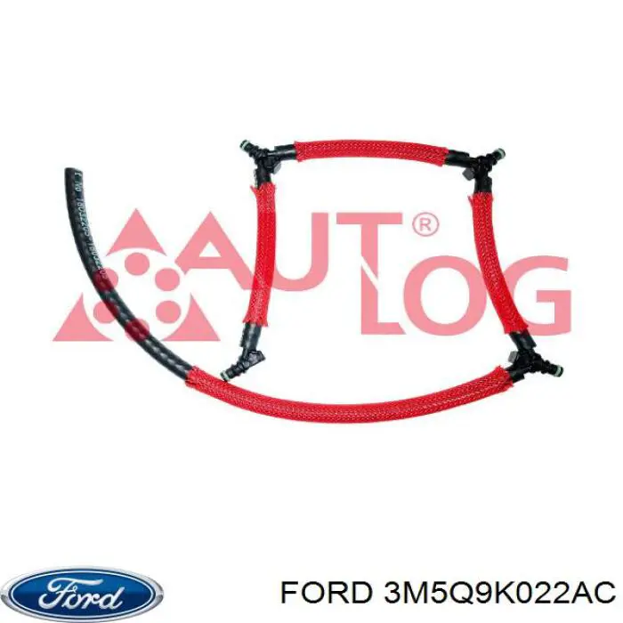 3M5Q9K022AC Ford Rurka paliwa, zwrotna od wtryskiwaczy