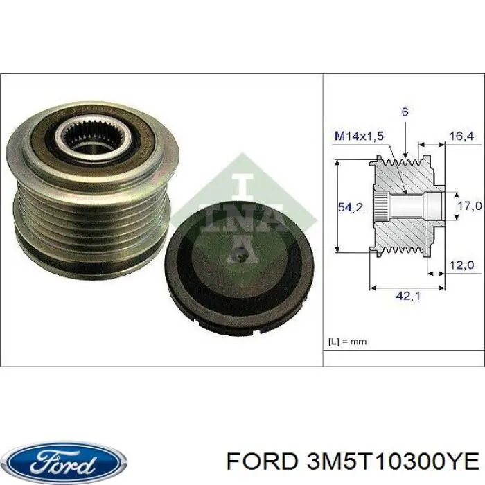 Do koszyka 3M5T10300YE Ford Alternator