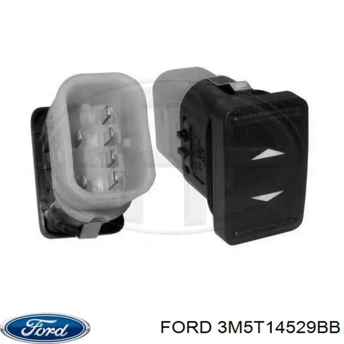 3M5T14529BB Ford Włącznik przyciskowy podnośnika szyby przedni prawy