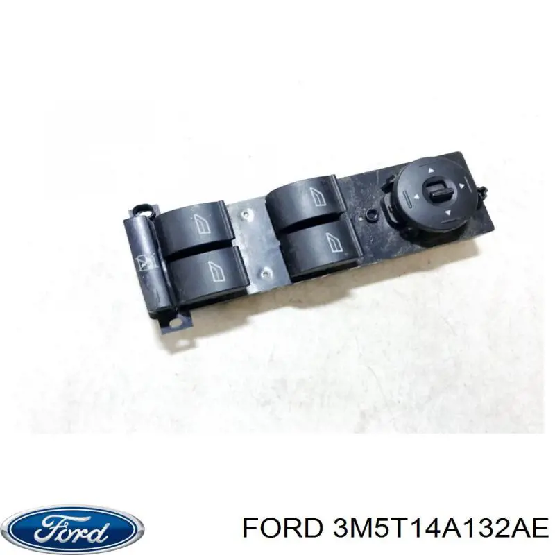 3M5T14A132AE Ford panel przyciskowy sterowania podnośnikiem szyby przedni lewy