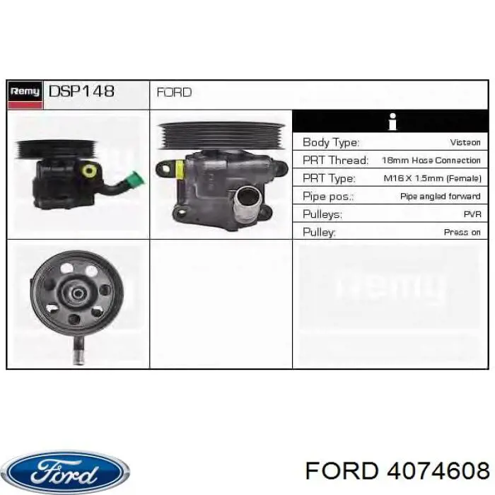 4074608 Ford Pompa wspomagania hydraulicznego kierownicy