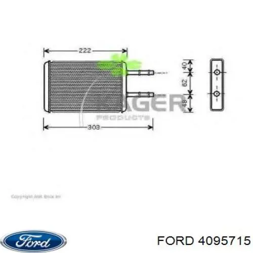 4095715 Ford Chłodnica nagrzewnicy (ogrzewacza)