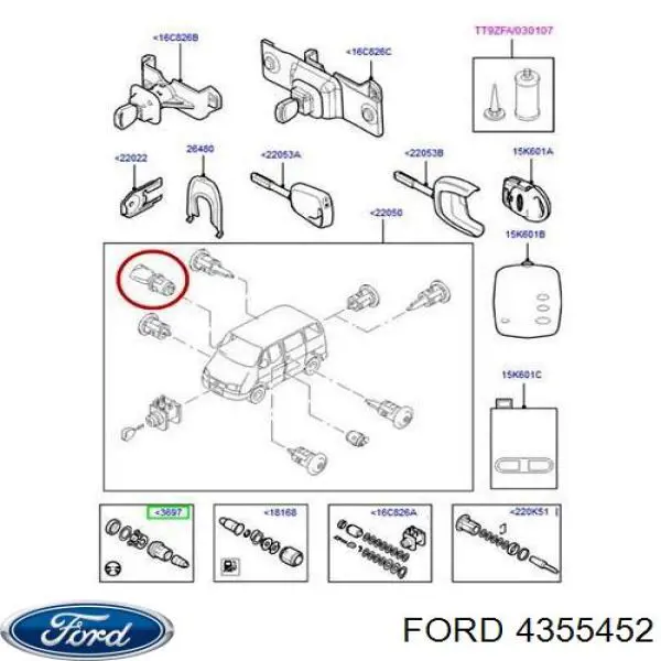 Do koszyka 4355452 Ford Stacyjka zapłonowa