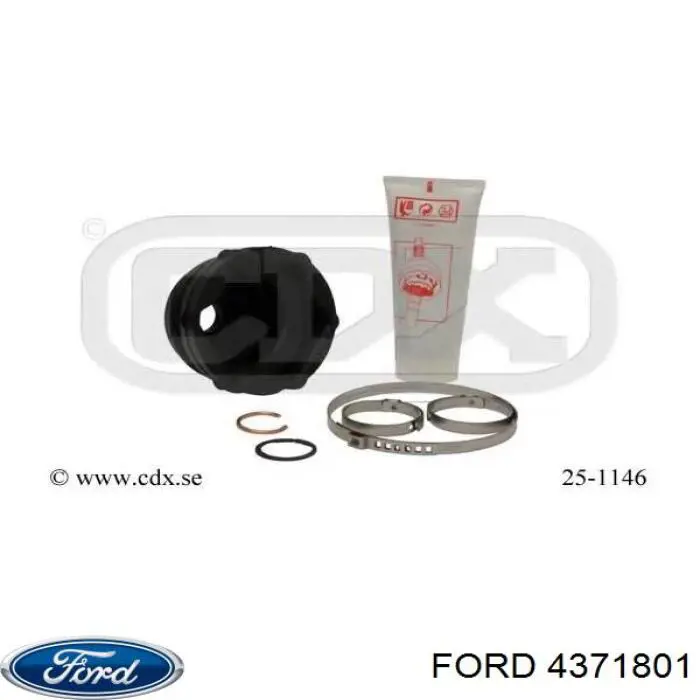 Do koszyka 4371801 Ford Osłona przegubu homokinetycznego półosi przedniej wewnętrzna