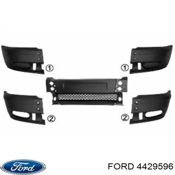 Zderzak przedni, środkowa część Ford 4429596 cena, od 95,34 USD