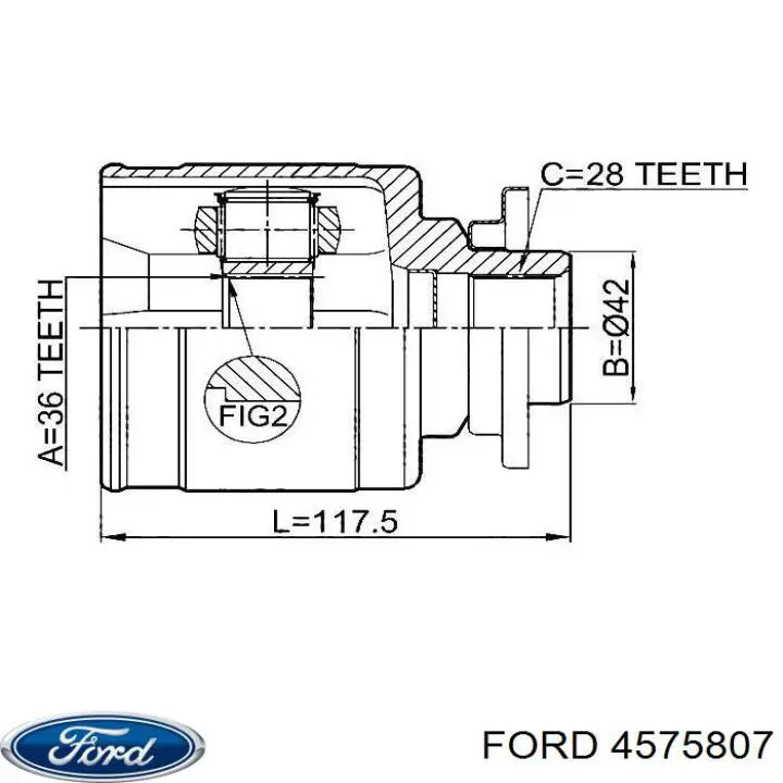 Osłona przegubu homokinetycznego półosi przedniej wewnętrzna Ford 4575807 cena, od 9,60 USD