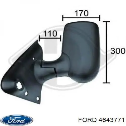 4643771 Ford Lusterko wsteczne lewe