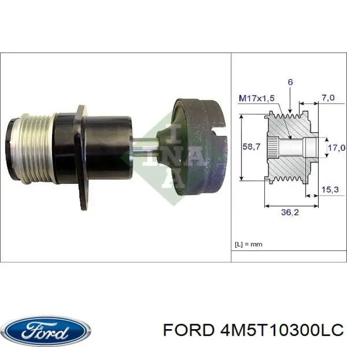 Alternator 4M5T10300LC Ford