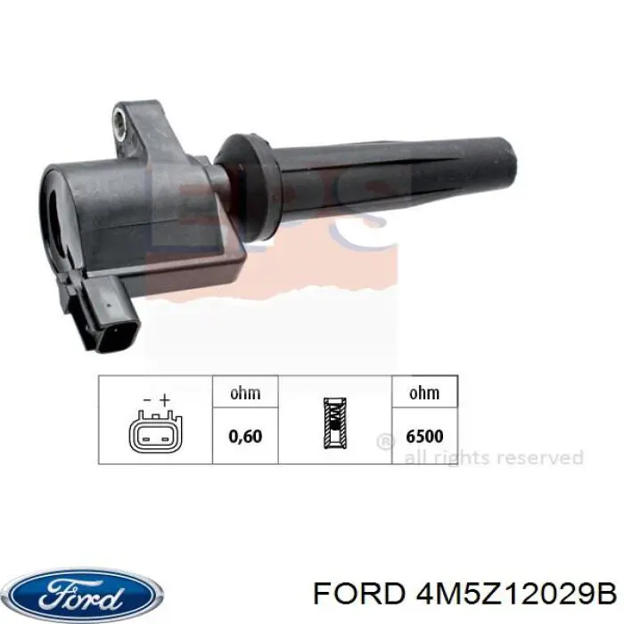 Cewka zapłonowa Ford 4M5Z12029B cena, od 7,71 USD