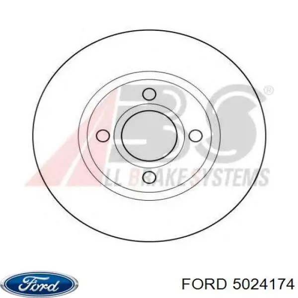 Tarcza hamulcowa przednia Ford 5024174 cena, od 135,76 USD