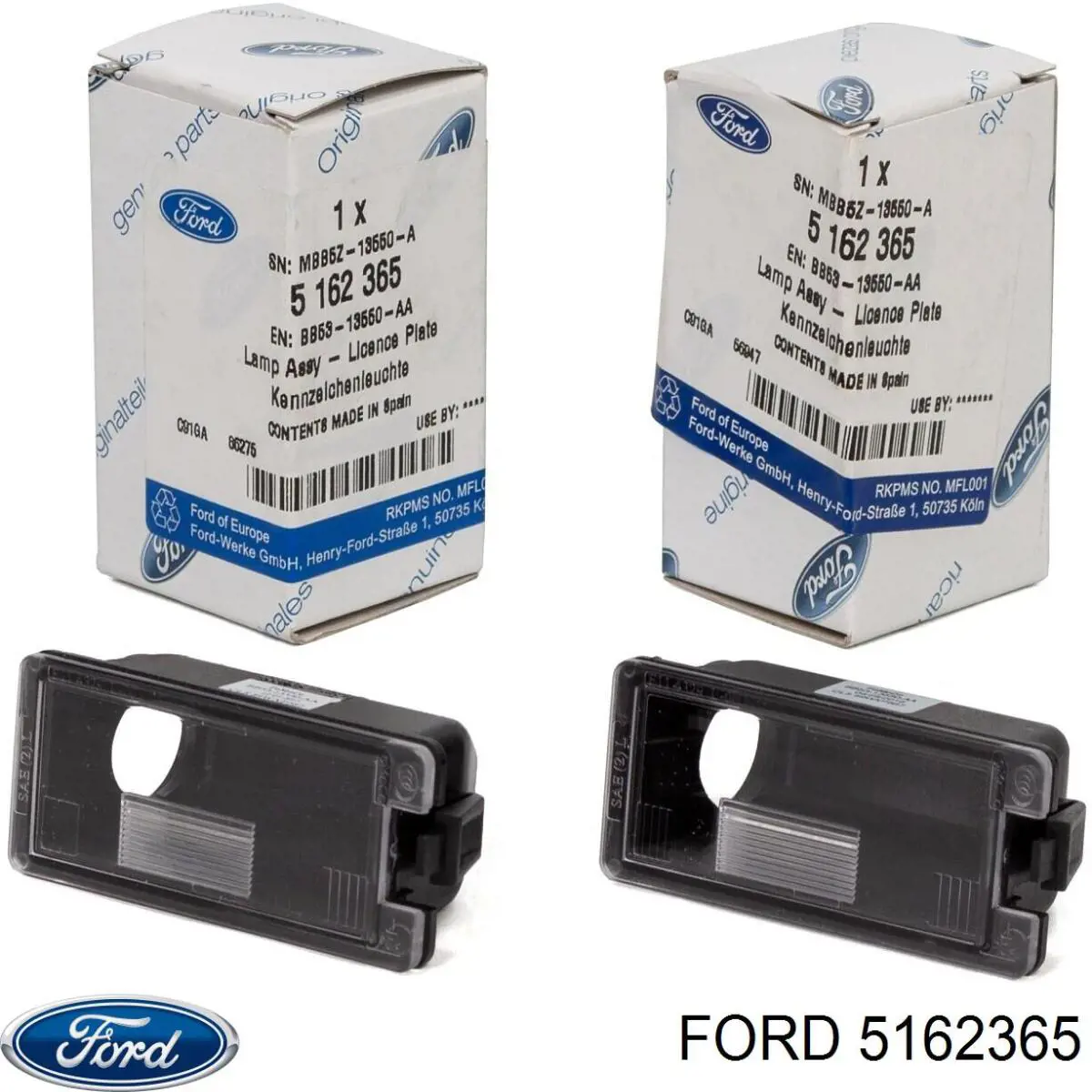 5162365 Ford Lampa oświetlenia tylnej tablicy rejestracyjnej