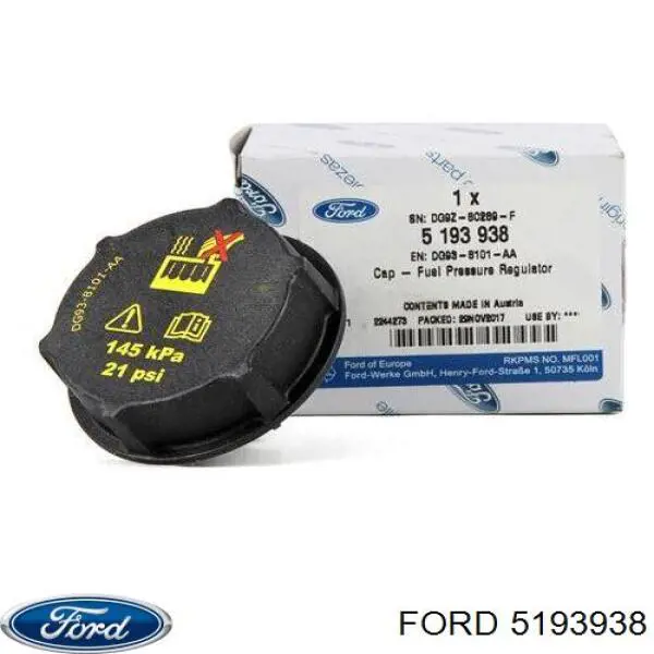 Pokrywa (korek) zbiornika wyrównawczego Ford 5193938 cena, od 8,01 USD