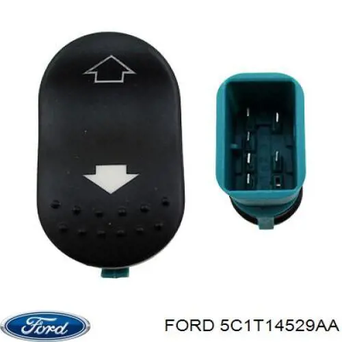 Włącznik przyciskowy podnośnika szyby przedni lewy Ford 5C1T14529AA cena, od 10,03 USD