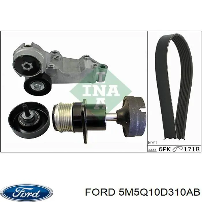 Koło pasowe alternatora 5M5Q10D310AB Ford